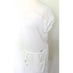 Calvin Klein  Womens Crochet Shoulder Tunic Cover Up Drawstring Dress Sz S/M Photo 4