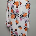 ODDY white crepe floral tunic size large Photo 6