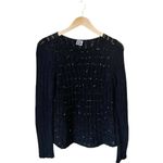 POI BY KRIZIA VINTAGE Black Sweater Sequins Jumper Italy Alpaca 90s 80s 44 Med Photo 7