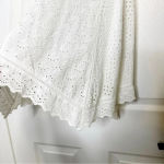 RALPH LAUREN White Eyelet Asymmetrical Hem Handkerchief Hem Size 4Petite Preppy Photo 2