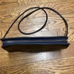 Diane Von Furstenberg  Navy leather bag. Vintage Photo 3