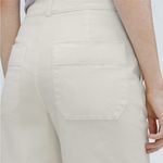 Everlane  White Bone High Rise The Organic Wide-Leg Pant Cropped Ankle Pants Sz 2 Photo 2