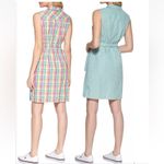 Tommy Hilfiger 🌴 CHECKED BUTTON DOWN SLEEVELESS TIE FRONT SHIRT DRESS NWT Photo 2