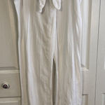st. john's bay St John’s Bay Swim white waist tie semi sheer pants size large Photo 0