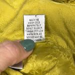 Chico's Mustard Yellow Silk Jacket Shirt Long Sleeves Large Button and pocket front work Photo 8