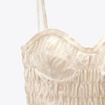 ZARA NWT  BUSTIER GINGHAM COQUETTE CROP TOP Photo 1