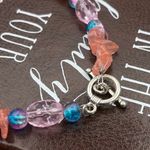 Vintage Y2K Beaded Rose Quartz Pink Glass Bohemian Bracelet Photo 4