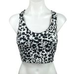 Sage Multicolor Animal Cow Print Racerback Activewear Sports Bra Crop Top XS Photo 0