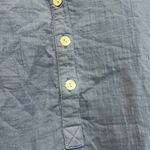 Wonderly Blue Cotton Blend Button Henley Top Photo 3