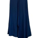 Tibi Strapless Towel Dress Navy Silk Size 2 Chic Effortless Drape Front Photo 3