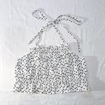 Halter Top Polka Dot Hearts White Size M Photo 0