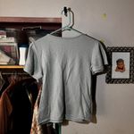 Caution to the Wind Cyan front tie top Photo 2