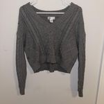 RSQ Gray Cable Knit Oversized Sweater Photo 0