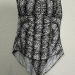 Tommy Bahama 8 White Zebra Animal Print Halter One Piece Swimsuit Tropical Beach Photo 6