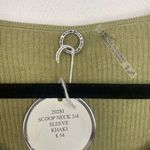 One girl who y2k scoop neck thermal glittery top size small Green Photo 1