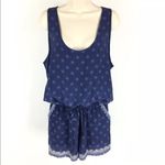 Joie  Blue Isidora‎ 100% Silk Romper Photo 2