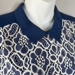 Halogen  Top Skirt 2 Piece Set Womens Large 14 Lace Modest Spring Church Office Photo 2