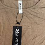 NWT 24seven Comfort Apparel Tan High Low Long Sleeve Round Neck Dress Size Small Photo 5