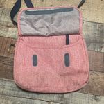 LL Bean Coral Canvas Expandable Crossbody Bag 11"x10"x4" Outdoors Hiking Travel Red Photo 2
