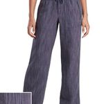 Athleta Cabo Linen Textured Blue Wide Leg Pants Relaxed Beachy Women’s Size 0 Photo 3