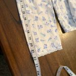 Eileen West Pajama Set Sz Small Top & Pants White Floral Cottagecore Grannycore Photo 15