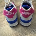 New Balance  574 Pink and Blue Sneakers women’s 6.5 Photo 2