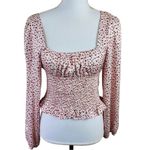 Princess Polly  Women's Red White Ariah Blouse Dot Print Size 4 Photo 2