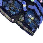 Vintage Papell Heavily Beaded Blue Jacket Geometric Sequin Formal Jacket Size 8 Photo 13