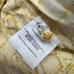 Faithfull the Brand Aira Knot Shirt Yellow Snake Print Long Sleeve Size 4 Small Photo 11