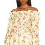 Cami NYC  Cream Ruffled Relaxed Blouse Photo 0