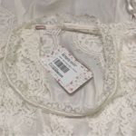 Free People  cream Lace open crossover top L Photo 9