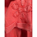 easel Flower Patch Mineral Washed Terry Knit Boho Red Size S Photo 6