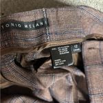 Antonio Melani New Theo Tweed Textured Brown Purple Plaid Pants Photo 6