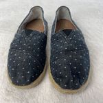Toms Espadrille Alpargata Dot Chambray Slip On Shoes Womens 6.5 Black Rope Sole Photo 1