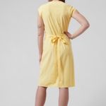 Athleta - Newport Wrap Dress Yellow Stripe Summer Outdoor Petite Photo 1