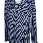The Limited  Blue and Navy Chevron Convertible Cardigan Size XL Blue Cardigan Photo 0
