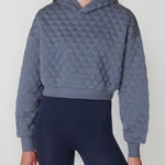 Sweaty Betty NEW Blue Sandwash Quilted Athletic Hoodie Jacket Sz XXL $164 Photo 0