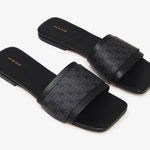 ANINE BING  Ria Monogram Print Slides Size US 7 Photo 0