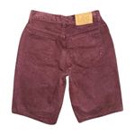 Lee Vintage High Waisted Maroon Denim Shorts Size 27 USA Made Jorts 100% Cotton Photo 1