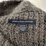 American Eagle  Gray Knit Mock Neck Oversized Small Sweater Photo 4