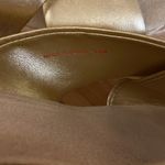 Michael Kors KORS Gold Leather Criss Cross Platform Wedge Espadrille Sandals 9.5 Photo 4