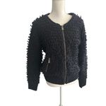 ANINE BING Black Knit Pulled Bomber Style Jacket Coat Size XS Photo 1