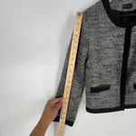 Black & White Stile Benetton Blazer Womens S Black White Tweed Casual Office Work Snap Front Photo 11