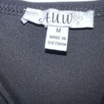 AUW A.U.W Elegant Black Spaghetti Strap with Rose Dress Photo 4