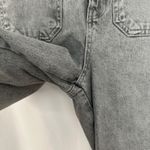 ZARA Wide Leg Cropped Jeans Gray Wash High Waist‎ Pockets Belted Womens Size 6 Photo 3