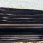 Coach Julia Khaki Brown Op Art Slim Zip Wallet Photo 5