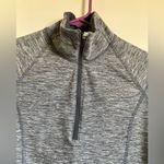 Old Navy 🌞 Active Semi Fitted Dark Heather Gray 1/4 Zip Mock Neck Shirt #P Photo 3