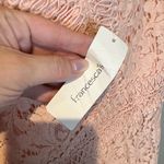 Francesca's NWT Delicate Pink Lace dress with gold trimming Size L Photo 3