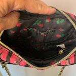 Betsey Johnson  Hot Pink Zipper Print Heart Shaped Purse Photo 4
