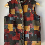 Coldwater Creek  Vest Aztec Western Tapestry Patchwork Photo 0